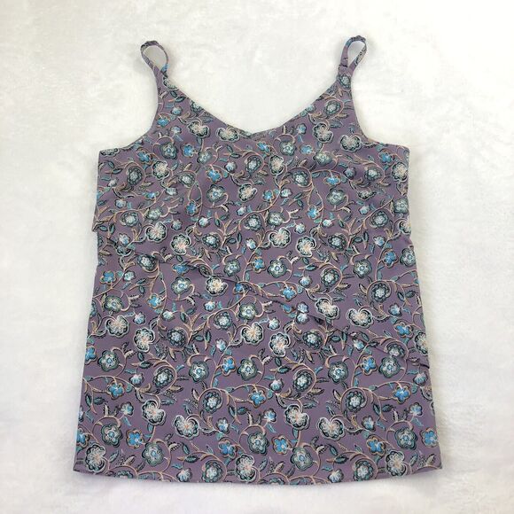 CAbi Tops - Cabi 3453 Spring Floral Scrollwork S Cami Blouse Top Purple Adjustable Straps